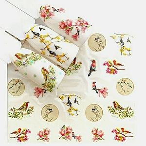 💐4/$16💐 Floral Spring Bird Nail Decals